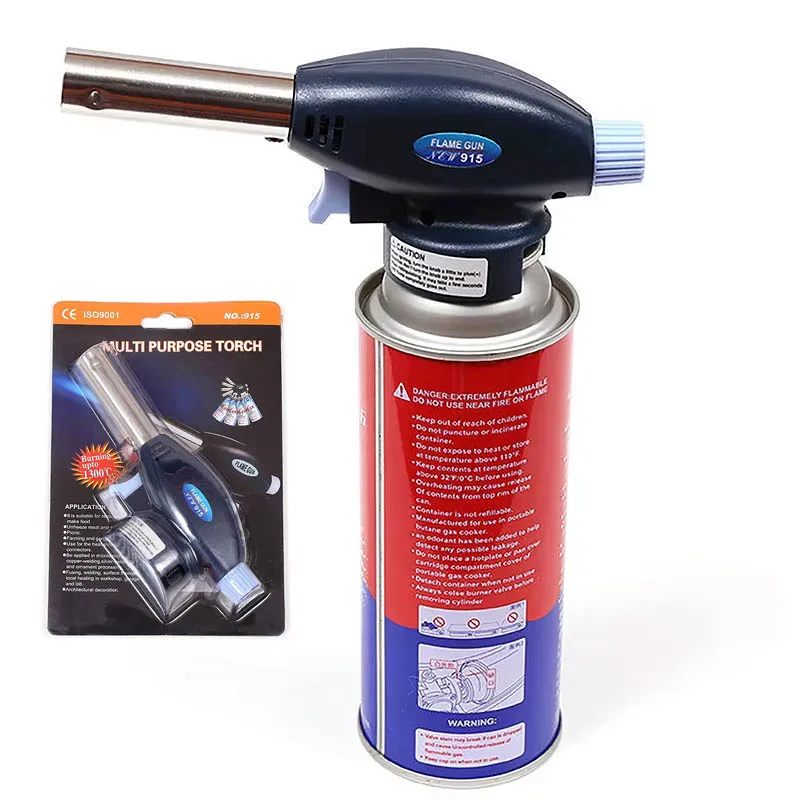 915 Butane hand-held Welding Lighter Fire Gun Firetric Portable Gas Torch Butane Flame Gun Non Inverter Torch