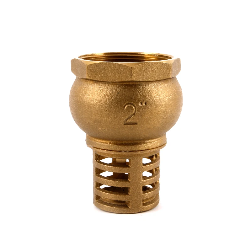 JD-3005 New Design Many Size Water Spring Foot Valve Brass