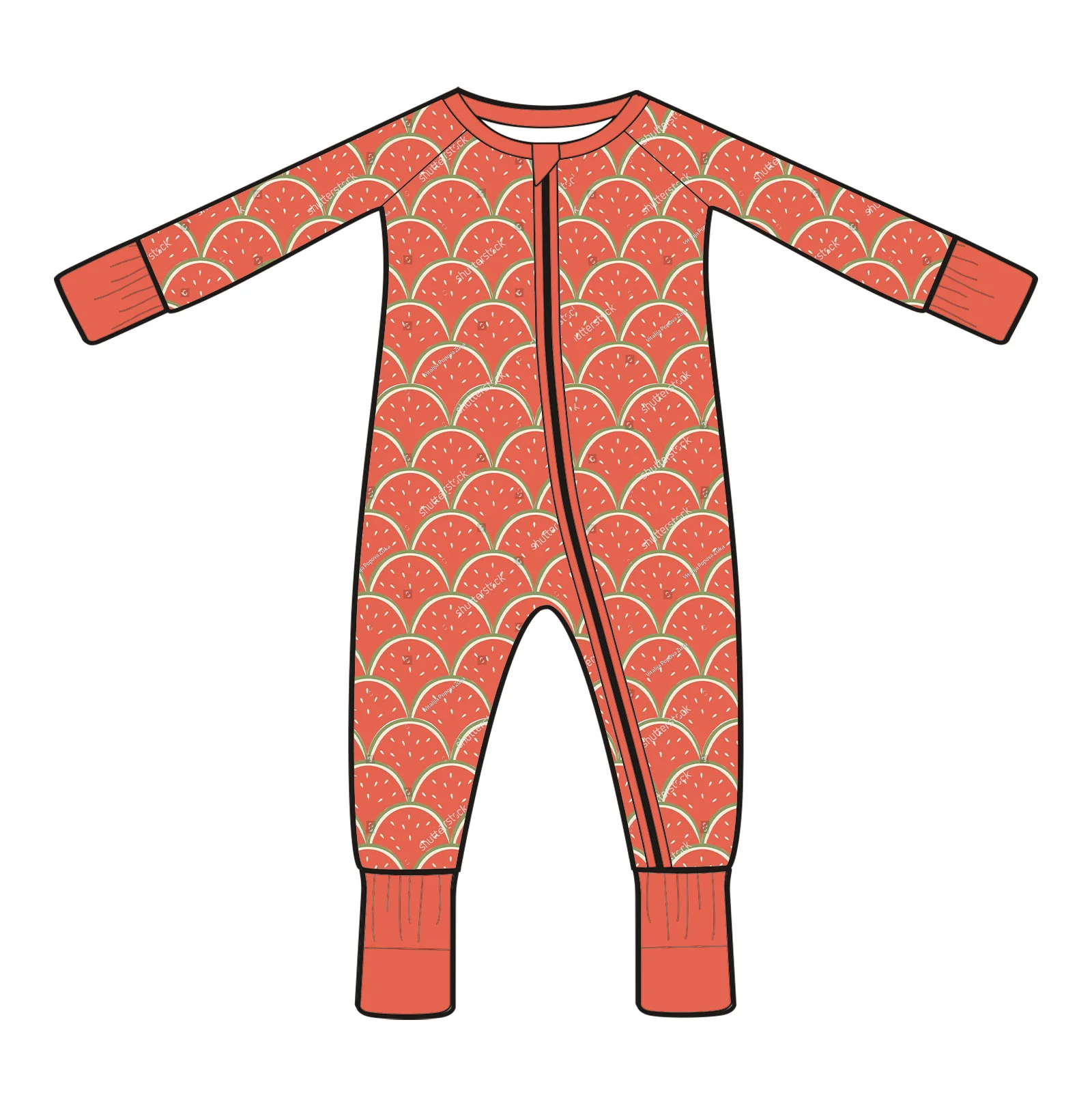 Comfortable Newborn Sleeper with Bamboo Viscose Two Way Zipper Long Sleeves and Folded Feet for Gentle and Cozy Fit