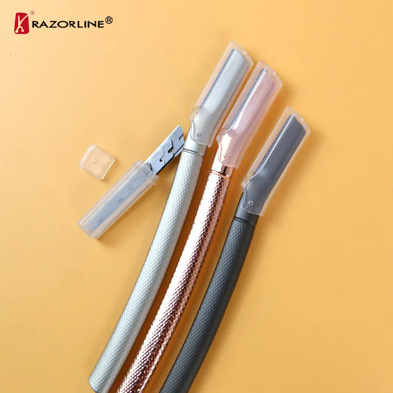 RBW5002 Luxury Eyebrow Trimmer Razor Dermaplane Razor Stainless Steel Blade Eyebrow Dermaplaning Tool For Women