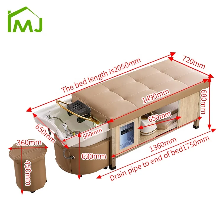 New arrival Salon hair washing thai massage table head spa Shampoo Bed
