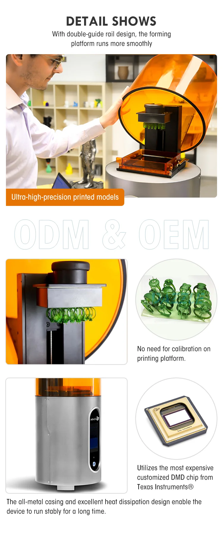 New Trending Large Size Printing Industrial Grade Dlp D100 3D Dental Printer For Producing Real High Accuracy Models