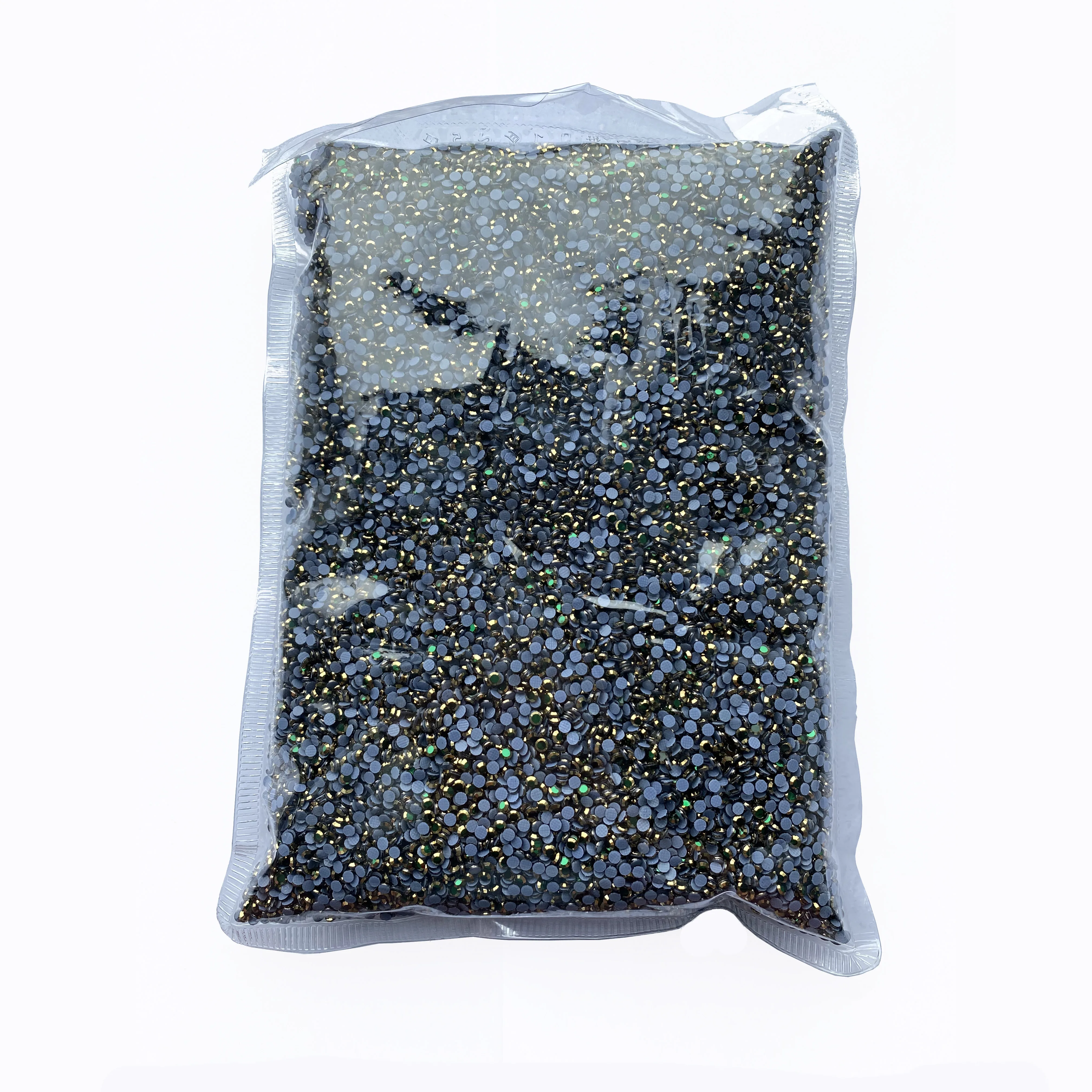 New Product Flat Back Glass Crystals Gold Rhinestone Bling The Lens Diamond Hotfix Iron On Rhinestones For Garment Clothes