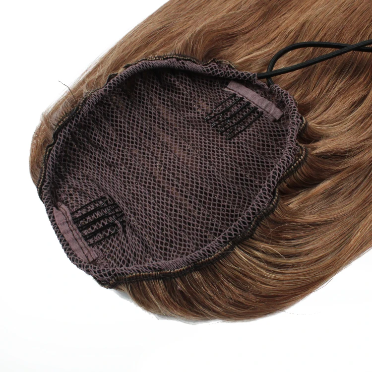 Qingdao Hair Factory 100% Human Remy Hair Drawstring Ponytail All Colors Blonde Highlight Baylayage