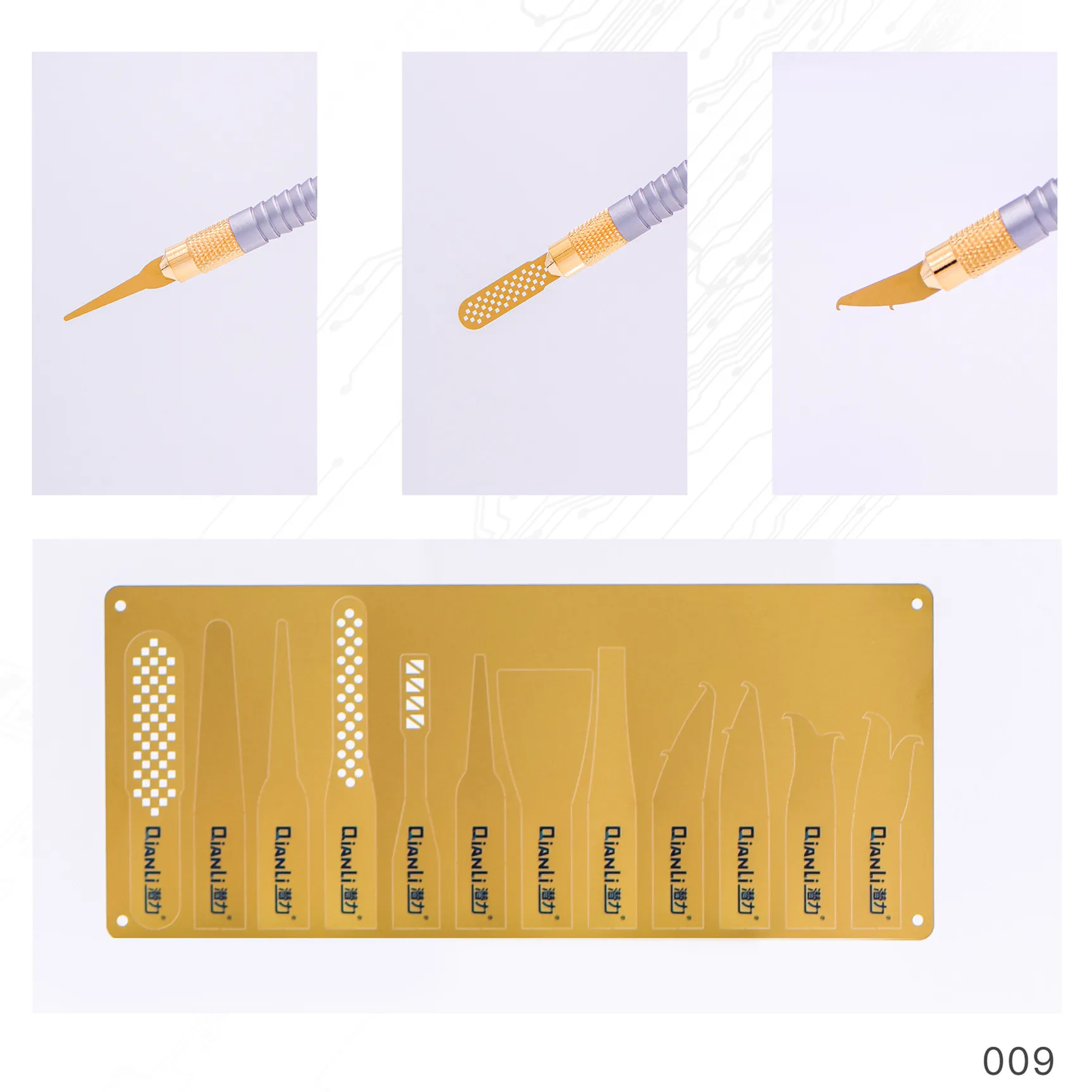QianLi 009 Original multifunctional knife for iPhone repair CPU IC Chip Glue Remove Thin blade Motherboard Repair Tool set