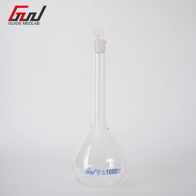 50 мл лабораторное использование прозрачного цвета с высоким содержанием боросиликатного стекла фляжка химическое использование стеклянные фляги объемные
