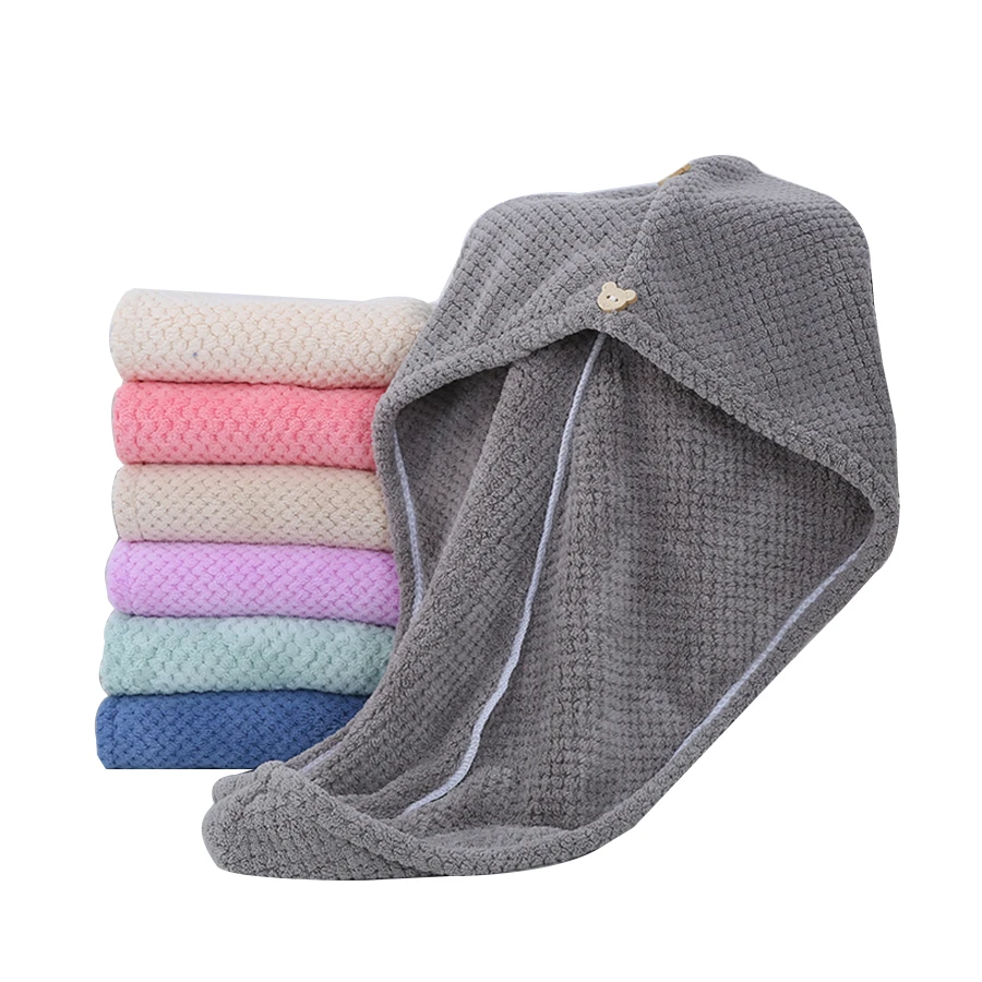 Cheap Wholesale Quick Drying Wrap Microfiber Hair Towel, Custom Hair Turban Towel For Girl Women