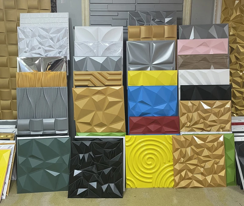 Modern Art Panel 3d Pvc Wall Art Decorative Thermoforming Plastic 3d Pvc Wallpaper Tile
