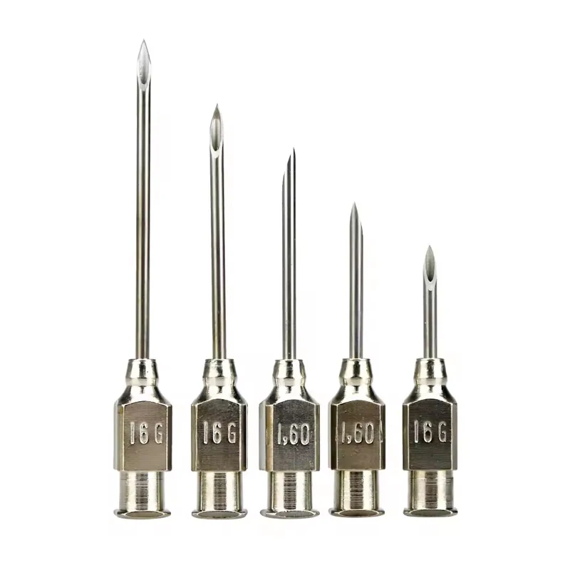 Wholesale Stainless Steel Needle Veterinary Injection Needle Reusable Chicken Farm Luer Lock Veterinary Syringe Needle