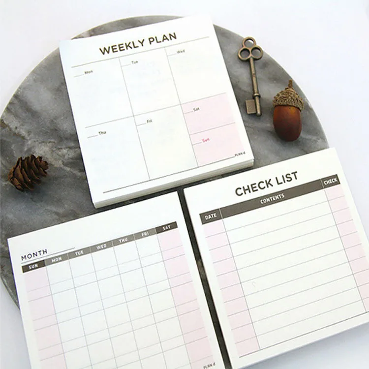 Wholesale Custom Notepad Notebook Memo Pad To Do List Business Magnetic A5 Paper Line Printed