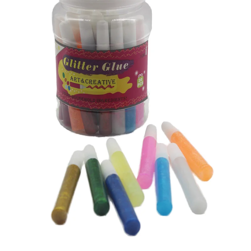 Diy Art Painting Supplies Gold Onion Slime Glitter Glue Glitter Powder Rainbow Glue Stick for Craft Decoration