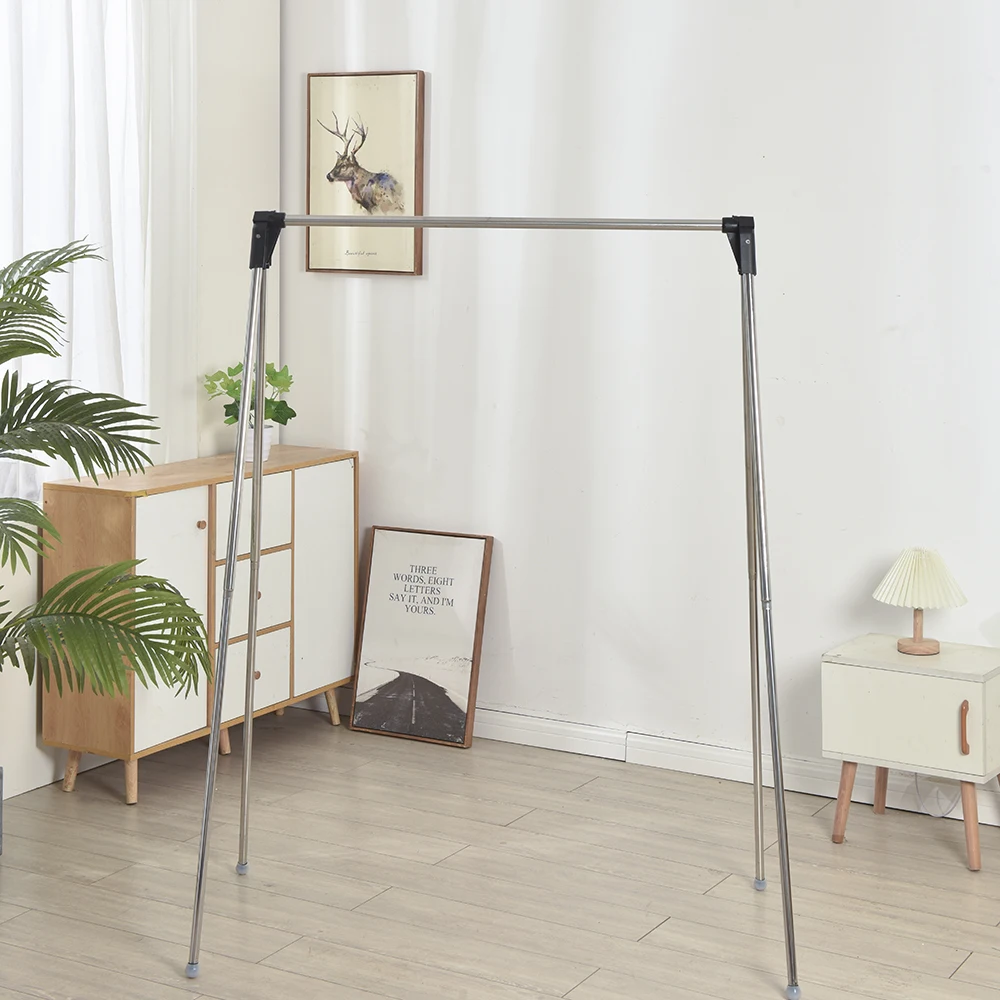 Hot New Heavy-Duty Metal Foldable Garment Hanger Easy Installation Height Adjustable for Optimal Storage Solution