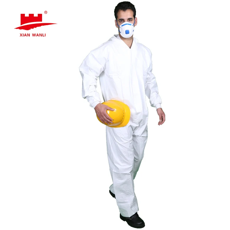 Hubei Wanli disposable TYPE 5B 6B disposable coverall Antistatic Clothing for chemical and industrial