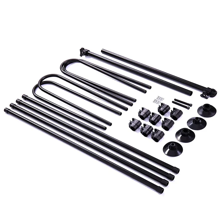 Factory Wholesale Tubular Dog Guard 2 BAR design Pet Barrier- Adjustable Size- Matt Black