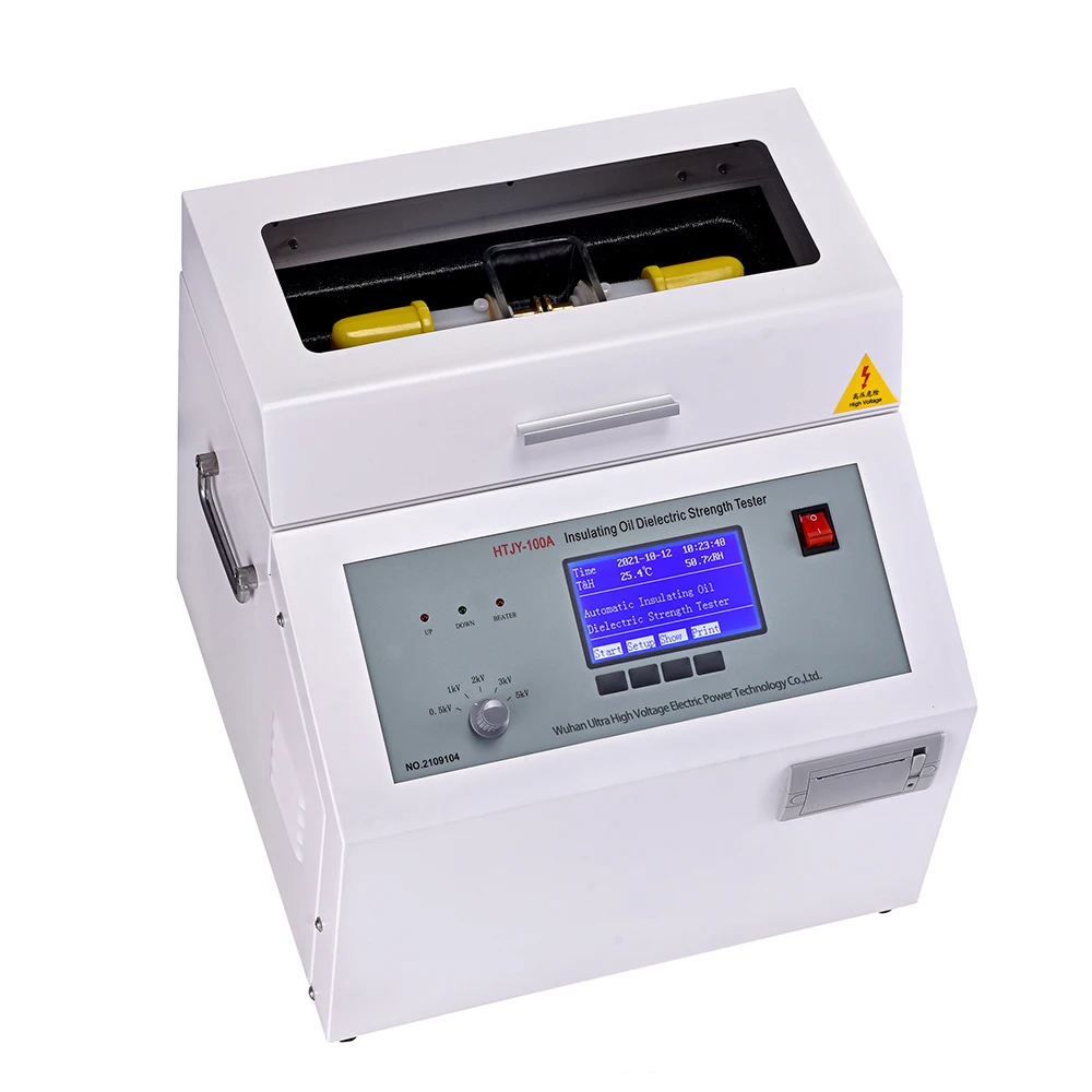 HTJY-80A 80kV 100kV Transformer Oil Breakdown Voltage BDV Meter Insulating Oil Dielectric Strength Test Device