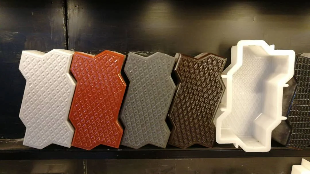 Plastic Pvc Paver Block Mold Interlock Concrete Tile Silicon Moulds For Paving