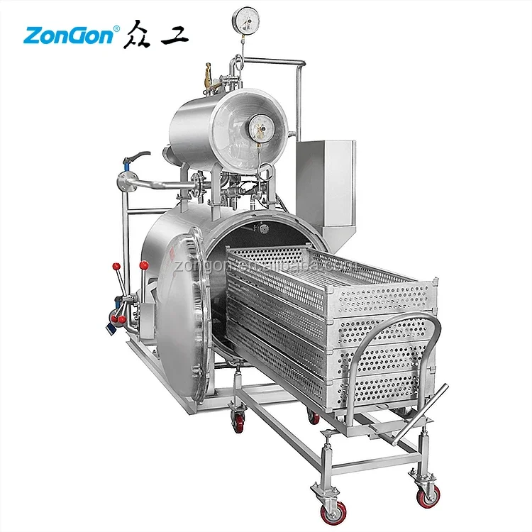 Experimental water steam multi-functional sterilizer  autoclave retort machine for canned food and plastic packaging food