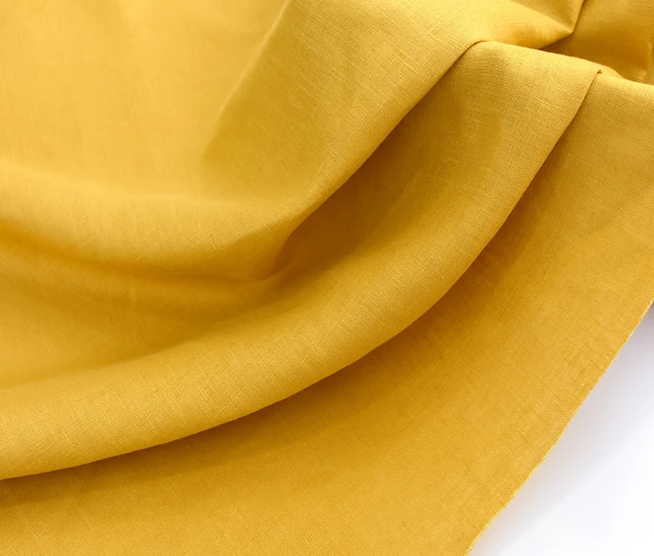 Linen fabric wholesale pure linen fabric with colorful stock color and custom digital printing