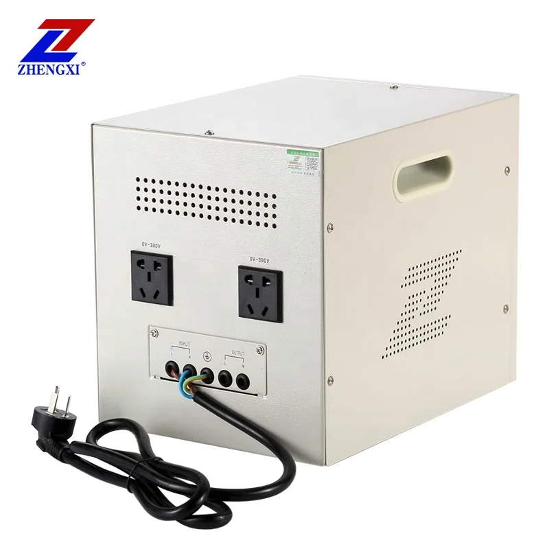 ZX TDGC3- 5000VA  5000W Single phase 0v to 300v adjustable automatic voltage regulators 220V stabilizers