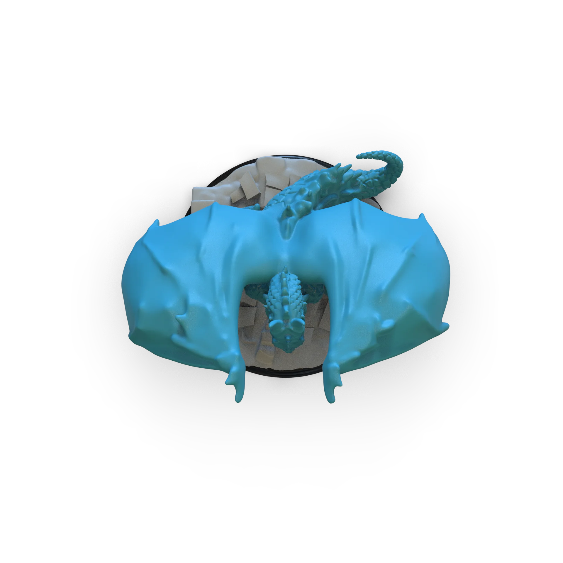 Wholesale New Design dragon statue home decor decorative custom figurine resin blue western dragon figurines