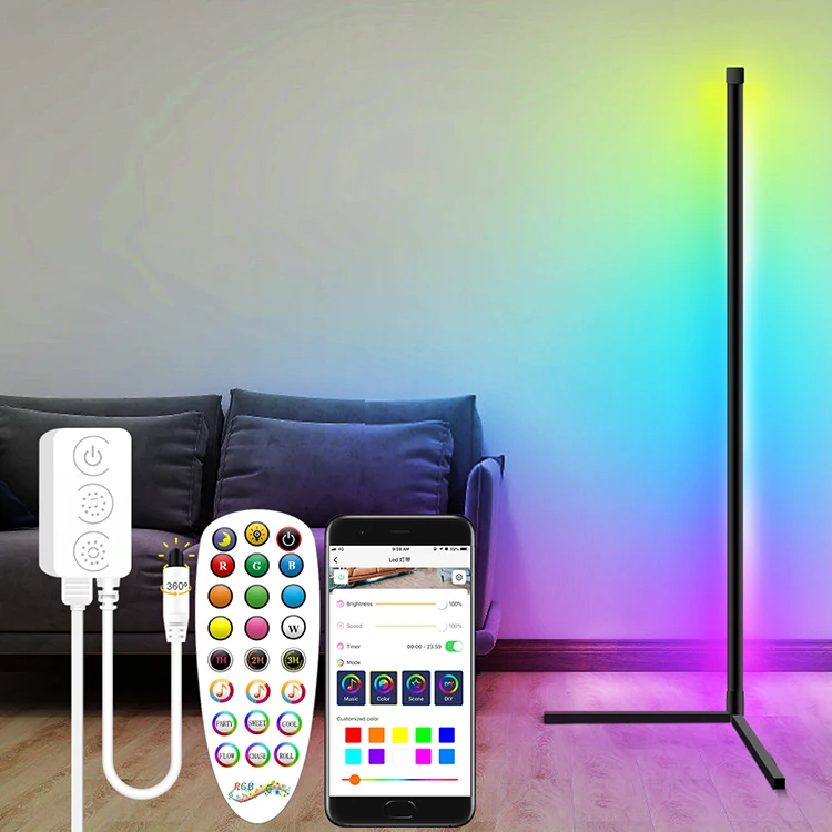 Colorful Bedroom lamp Atmosphere Lighting Club Home indoor Decor Corner Standing Lamp Nordic LED Floor Lamp Corner Floor Light