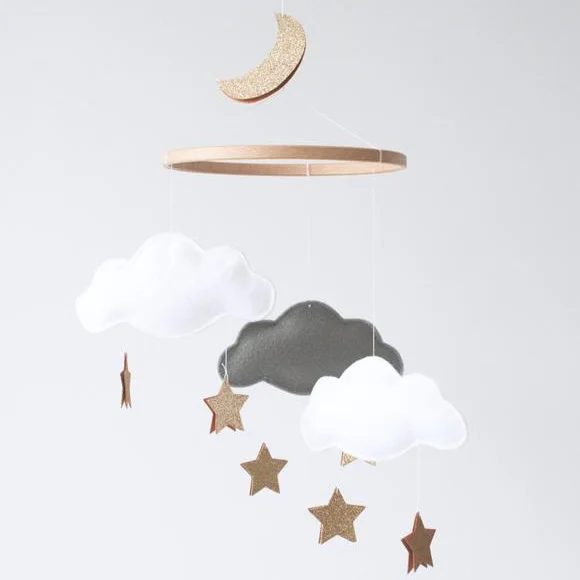 Cheap price Handmade Felt Wood Boho Baby Mobile