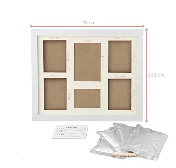 Hot sale new born hand and foot print baby footprints photo frame DIY paw print imprint kit
