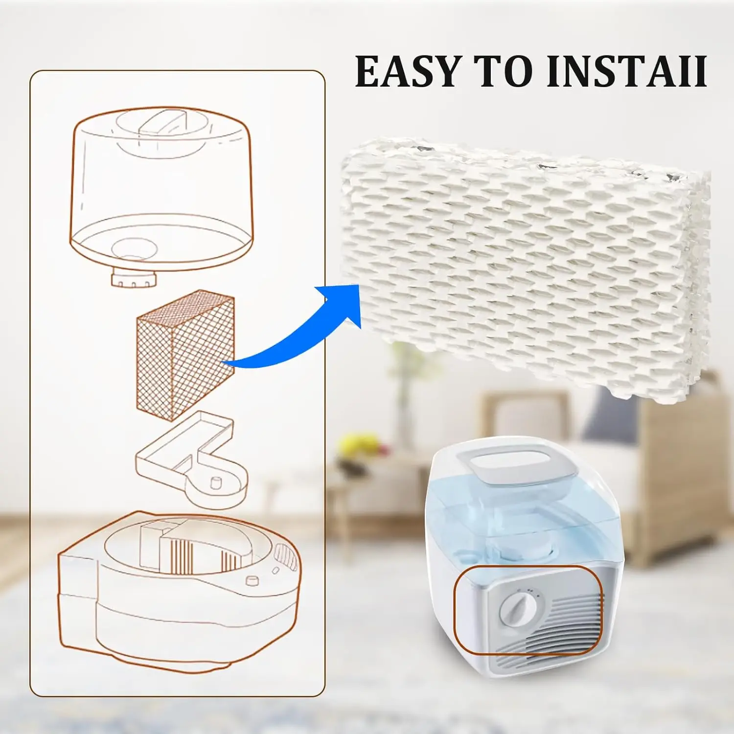 WF813 Humidifier Filter Replacement for RCM832 RCM-832N WF813 Air humidifier adapted to Procare PCWF813 Humidifier Wick Filter