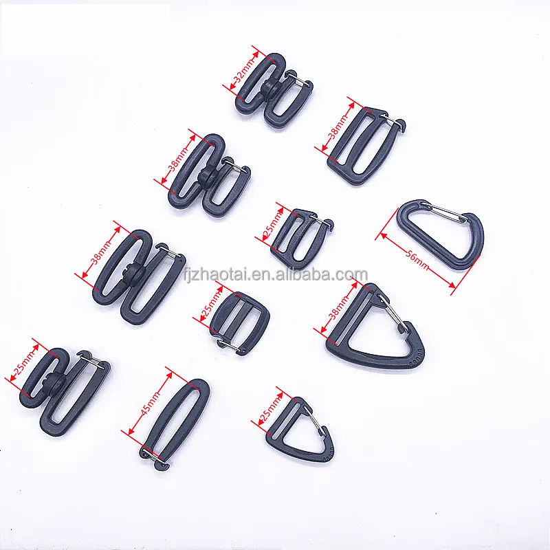 Wholesale POM snap clip hooks carabiner paracord strap hooks rotary swivel snap plastic hook spring