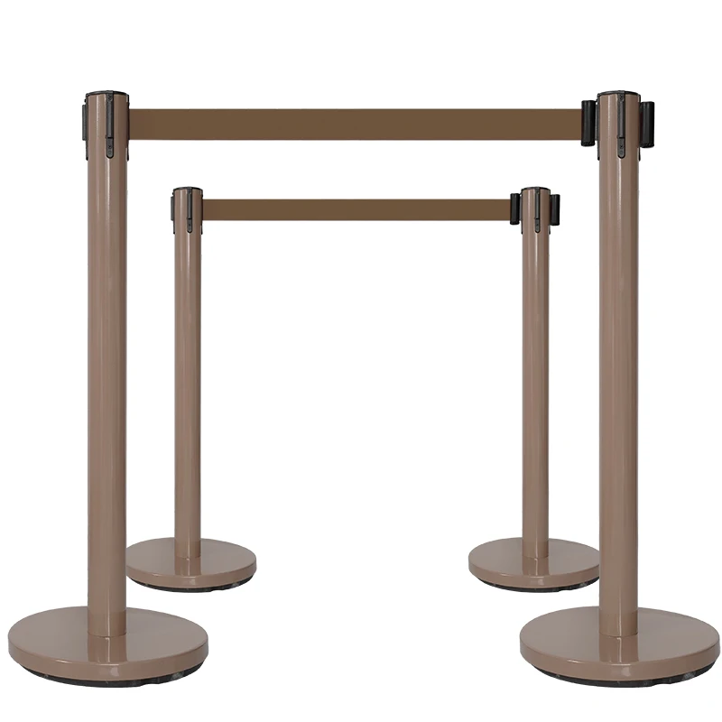 Luchai Recommend Saving Queue Brown Safety Stanchions Belt Museum Rope Barrierr For Crowd Control