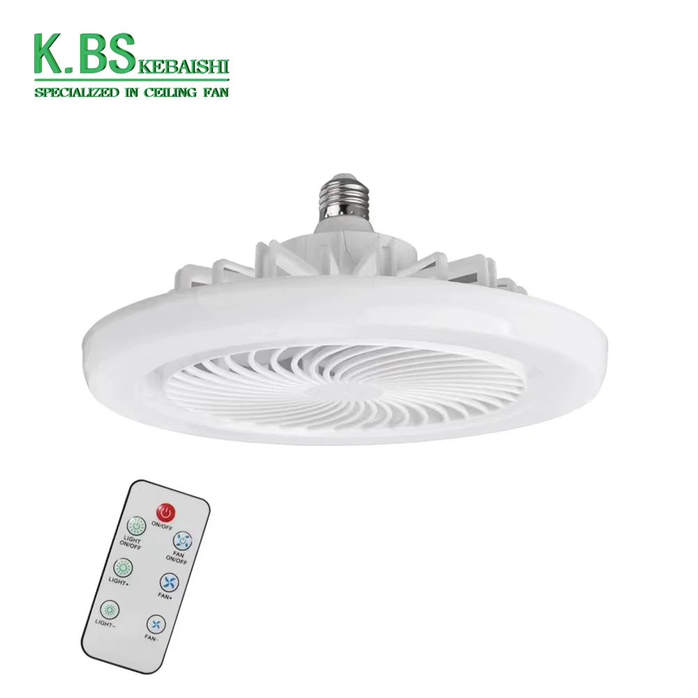 E27 E26 Ceiling Fan Light Screw In Ventilador De Techo 360 Rotating Dc Remote Control Mist Socket Fan Lamp Fan For Lampholder