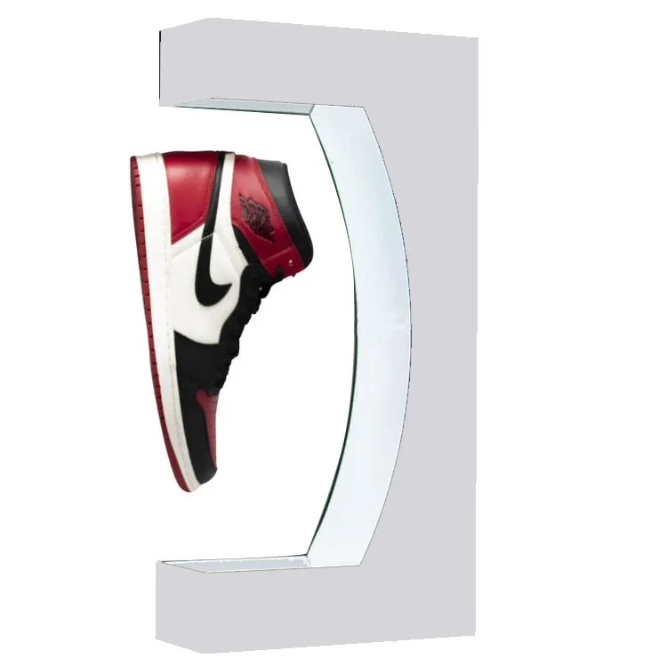 Tree Vase Macnetic Backlit Pcb Machine Acrylic Shoe Display Stand Levitating Sneaker Display Levitation Magnetic Shoe Gleagle