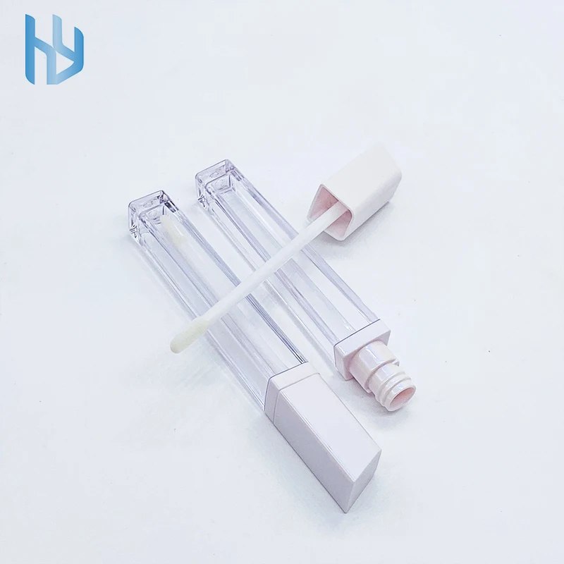 Unique design square lip gloss tube bevel empty lip gloss tubes cosmetic packaging
