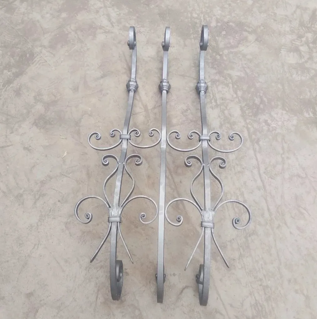 Wrought Iron Balcony Railing Decorative Iron Curved Baluster