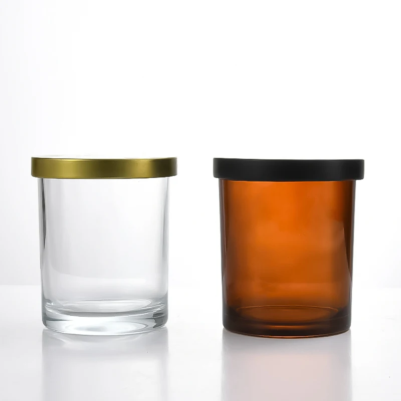 Оптовая продажа Лидер продаж пустые матовые белые черные стеклянные банки для свечей роскошная стеклянная банка с