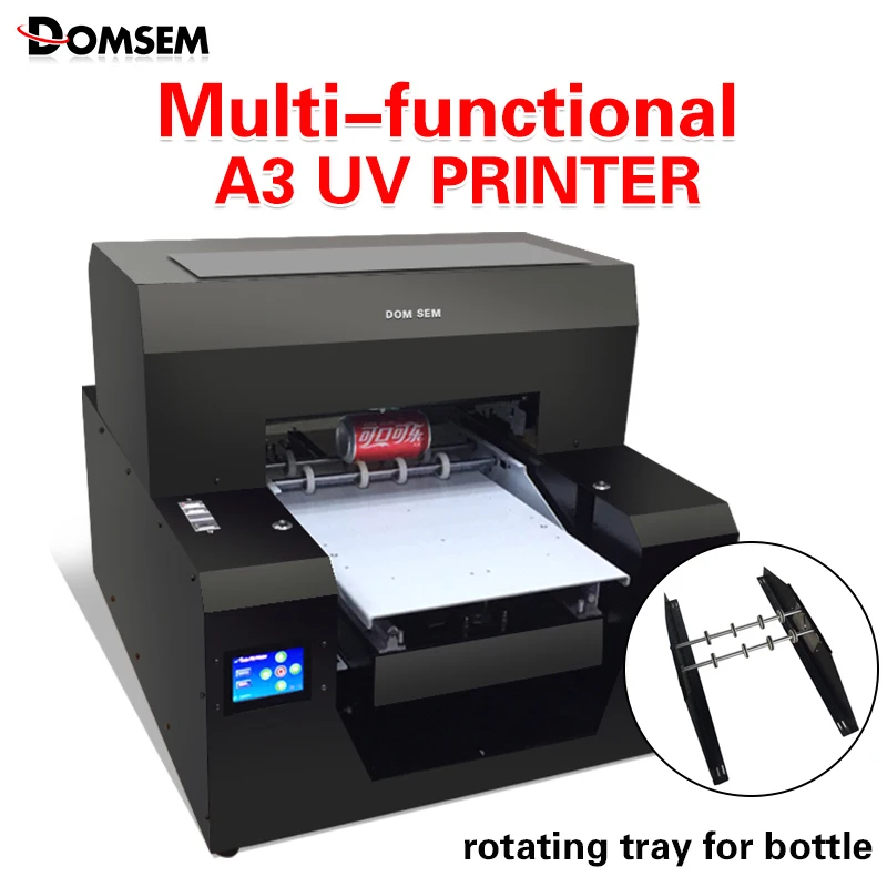 A3 Small UV Printer Flatbed Cylinder Printing Machine Desktop Bottle Printer 1390 digital printer Machine