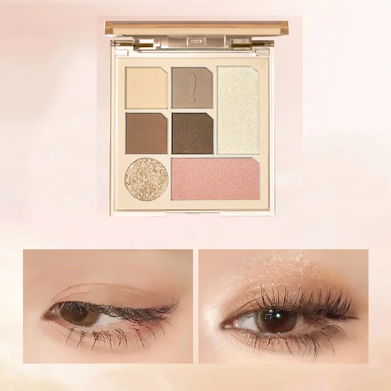 OEM/ODM High Pigmented Eye Shadow Custom Your Own Brand Cosmetics 7 Colors Cruelty Free Eyeshadow Palette