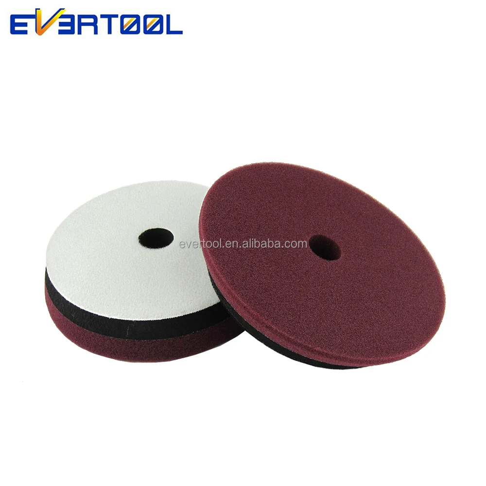 EVERTOOL Foam Dual Action Polisher Cutting Pad Set Automotive Polishing Sponge Soft Buff DA Foam Polishing Disc