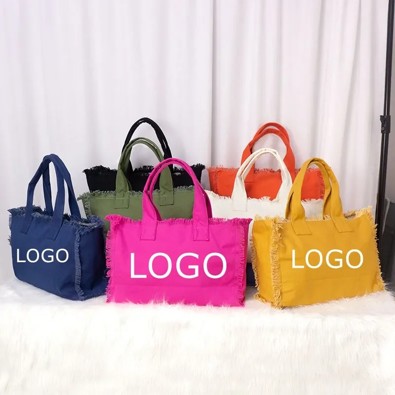 United Honour Handbags Large Tassel Fringe Large Canvas Bag Summer Bags Beach Tote Bag For Women