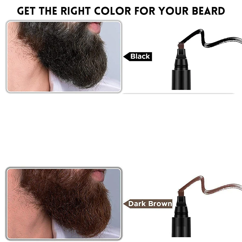 
Custom Logo Available Water Proof Long Lasting Beard Filler Pencil Beard Pen Coverage Natural Men Moustache Beard Pencil Filler 