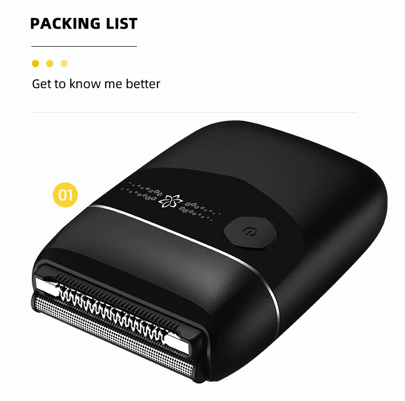 LILIPRO S1 Rechargeable Waterproof Electric Shaver for Men USB Powered Foil Hair Trimmer for Mustache & Beard Shaving