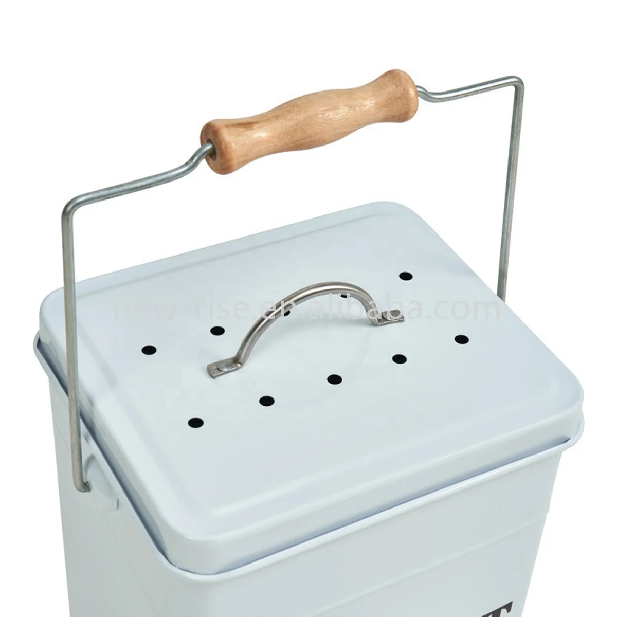 Compost Bin Kitchen Bucket with Handle Counter Odorless Indoor Countertop Compost Bin with Lid