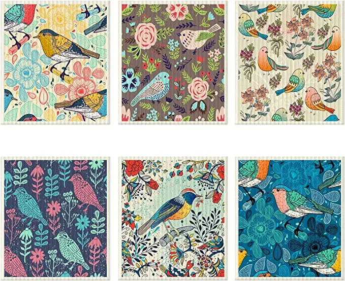 Swedish Dishcloths Eco-friendly Dish Cloths Towels Reusable Cellulose Sponge Cleaning Cloths