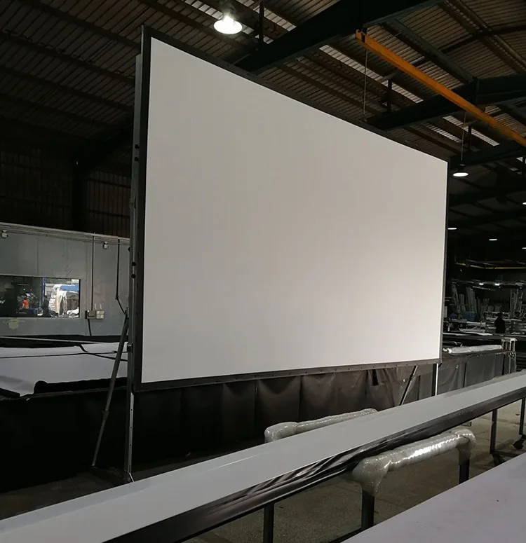 XJK 150 180 200 220 250 300 inch 16:9 4:3  front and rear fast fold projection screen portable outdoor projector screen
