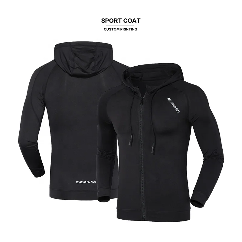 
Wholesale Fit Hoodies Zip Sweatshirt Plain Color Quick Dry Sportswear Zipper Hoodies Man 