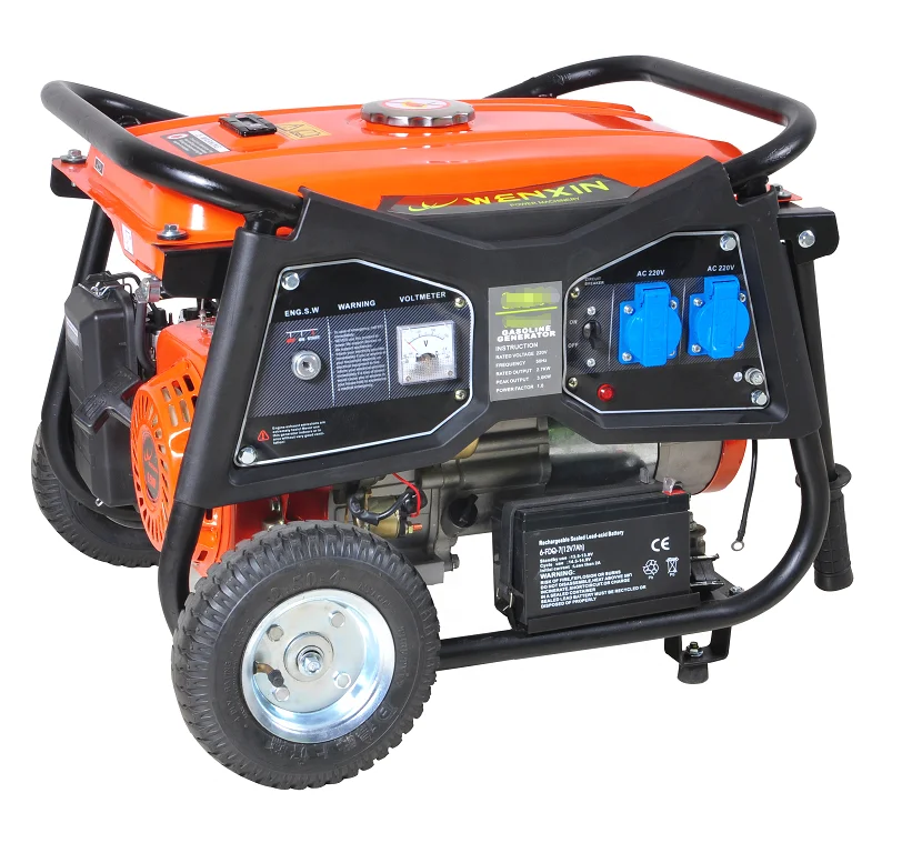 Новый дизайн WX-6500G 5kw 13HP четырехтактный генератор бензиновый двигатель генератор
