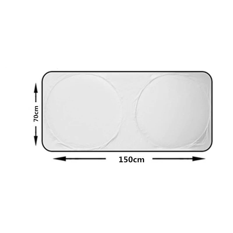 LBB Front Window Sun Protector for UV Rays & Sun Heat Car Windshield Sun Shade with Storage Pouch Car Accessories Fits Small Sed