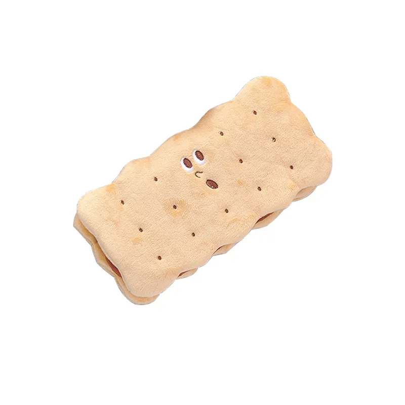 Sandwich Biscuit Pen Bag Primary School Cute Pencil Bag Simple Large Capacity Cute Plush Pencil Case