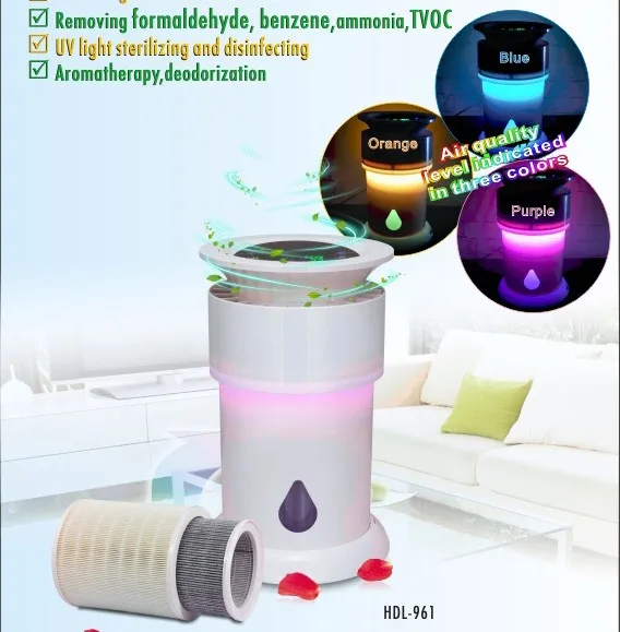 New Product 2024 home air cleaner mini portable smart air purifier for Allergies Pets Hair in Bedroom purificador de aire