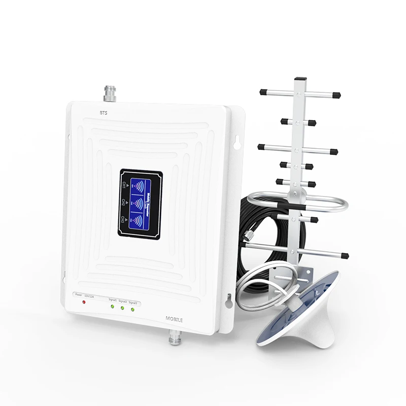 GREETWIN Economical Triple Band 2g 3g 4g 900 1800 2100mhz Mobile Phone Signal Booster Repeater
